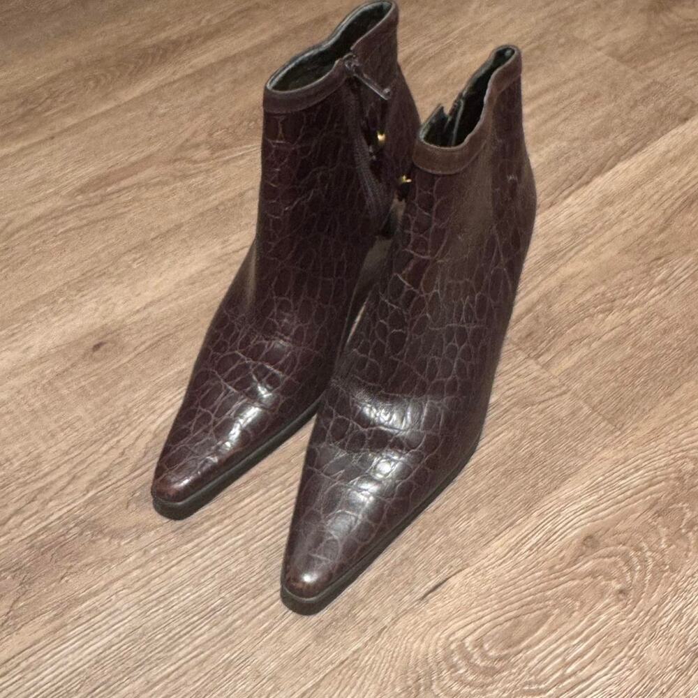Ralph lauren brown crocodile leather